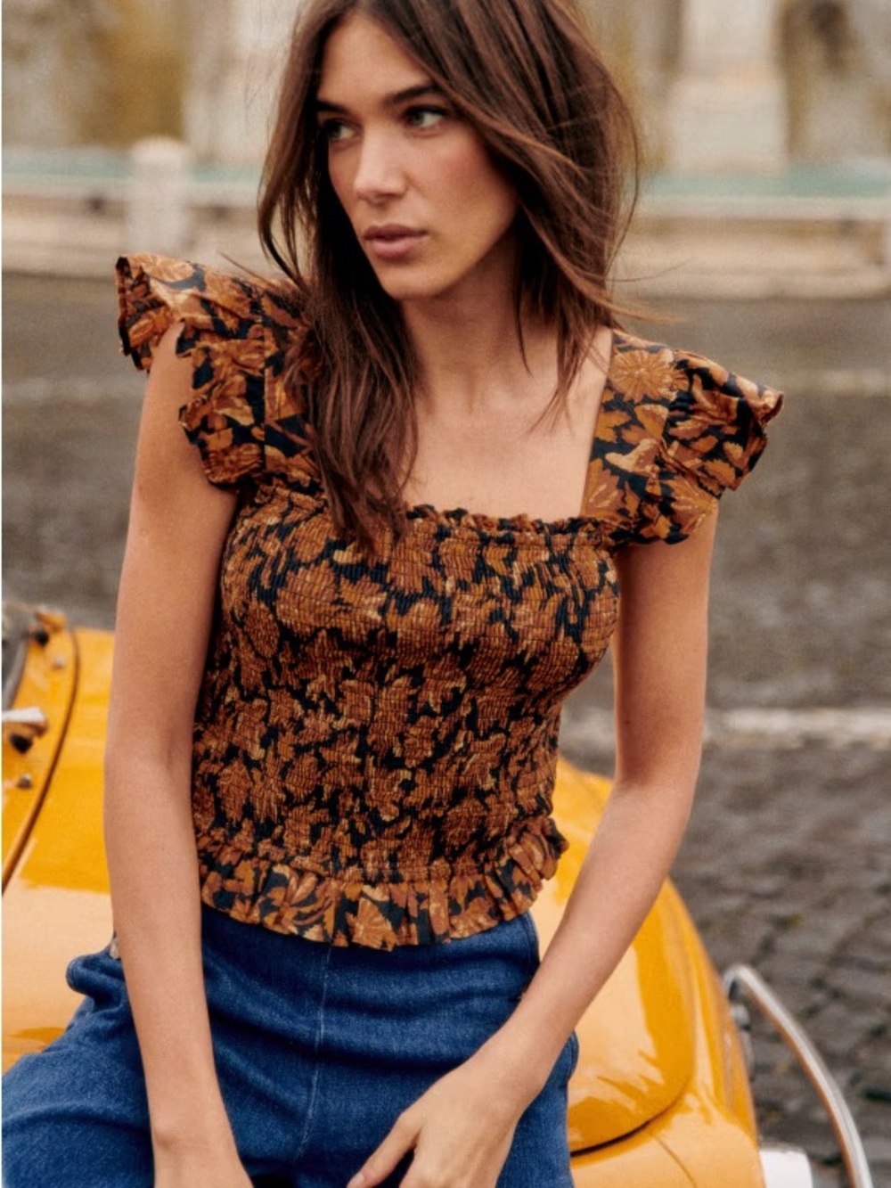 Sezane Elodia Blouse in Dela Print